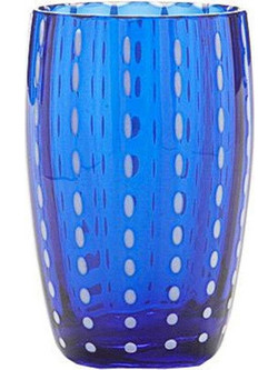 Zafferano Ποτήρι Νερού Γυάλινo Perle Blue Μπλε 320ml PR00107