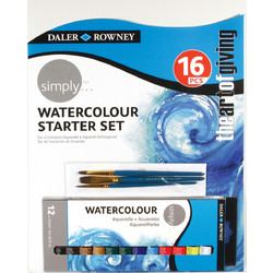 Daler-Rowney Simply Watercolour Starter Σετ Ζωγραφικής 16τμχ