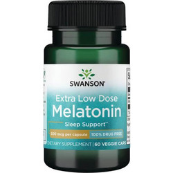 Swanson Extra Low Dose Melatonin 500mcg 60 Κάψουλες