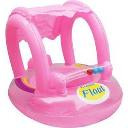 Βρεφικό Σωσίβιο Swimtrainer 76cm με Σκίαστρο για 6+ Μηνών Ροζ 05003BBB80PK