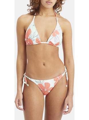 Firefly Mari Painted Flower Bikini Set Τριγωνάκι Floral Λευκό Σομόν 430628-902-915