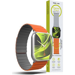 Mobile Origin Magnetic II Λουράκι Σιλικόνης Orange / Grey (Apple Watch 42 / 44 / 45 / 46 / 49mm)