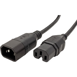 Roline 19.99.1121-20 Προέκταση Καλωδίου Τροφοδοσίας IEC C14 to IEC C15 1m