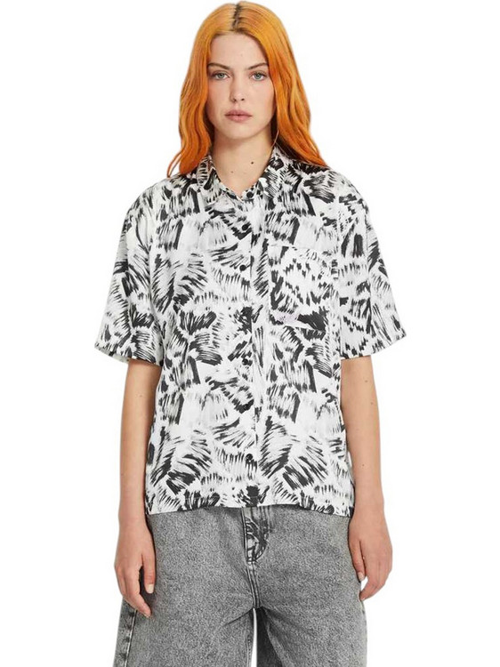 Volcom Alix Κοντομάνικο Γυναικείο Πουκάμισο Πολυεστέρα Λευκό B0412504-BWH