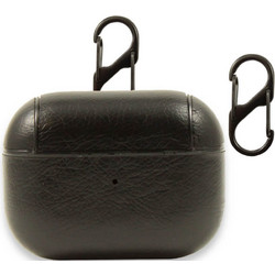 Bodycell ALC02 Θήκη από Δερματίνη με Γάντζο για Apple AirPods Pro 1 Μαύρη