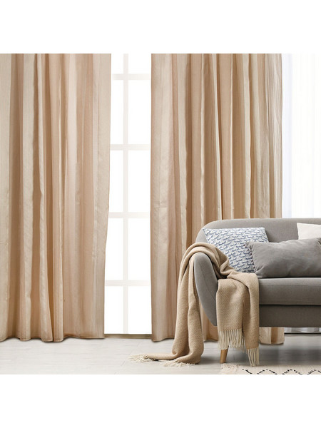 WhiteEgg Κουρτίνα Παραθύρου με Τρουκς 270x280 K0192-1 Beige