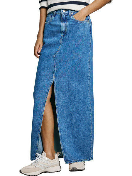 Pepe Jeans Μακριά Φούστα Τζιν Ψηλόμεση Μπλε PL901185ND3-000
