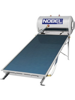 Nobel Classic Ηλιακός Θερμοσίφωνας 120lt 2m² Inox Τριπλής Ενέργειας Χαμηλού Ύψους για Αντλία Θερμότητας