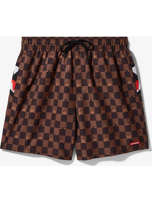 Sprayground Ανδρικό Μαγιό Σορτς με Σχέδια Καφέ 910SWM2031
