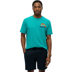 Superdry D2 Ovin Great Outdoors Ανδρικό Αθλητικό T-Shirt Τιρκουάζ M1012175A-8JY