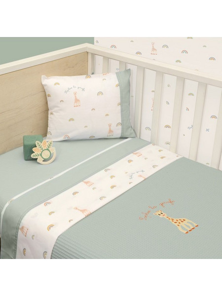 Sophie La Girafe Des 503 Κουβέρτα Αγκαλιάς Πικέ 75x95 Πράσινο Mint