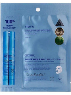 VT Cosmetics Hydrop Reedle Shot 100hL 2Step Sheet Μάσκα Προσώπου για Ενυδάτωση με Υαλουρονικό 38gr