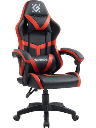 Defender Synergy Καρέκλα Gaming Δερματίνης Μαύρη Κόκκινη 64029