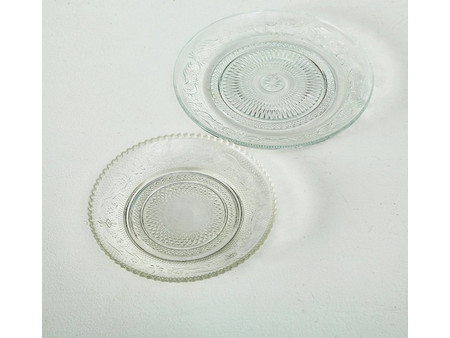 MSA Decoration Πιάτα Γλυκού Γυάλινα 18cm 2τμχ 20-76-593