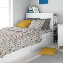 Dimcol Σετ Παιδικά Σεντόνια Μονά Βαμβακερά 240x160 Fox 527 2τμχ