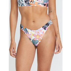 Volcom Bikini Slip Floral Πετρόλ Σομόν O2112502