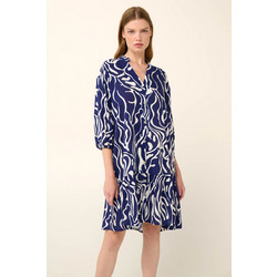Vamp Midi Καλοκαιρινό Καθημερινό Φόρεμα Navy Μπλε 22400