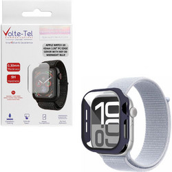 Volte-Tel Πλαστική Θήκη Tempered Glass για Apple Watch 10 42mm Navy Μπλε