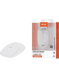 MTK GT707AZ Ασύρματο Ποντίκι White