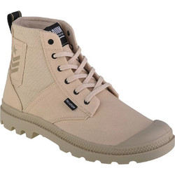 Palladium Pampa Hi Army Γυναικεία Αρβυλάκια Μπεζ με Χοντρό Χαμηλό Τακούνι 78583-210-M