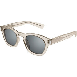 Saint Laurent SL746-004 Ανδρικά Γυαλιά Ηλίου Τετράγωνα Κοκάλινα Διαφανή με Μαύρο Φακό