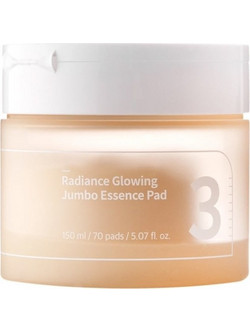 Numbuzin No.3 Radiance Glowing Jumbo Essence Ενυδατικά Μαντηλάκια Καθαρισμού Προσώπου 70τμχ