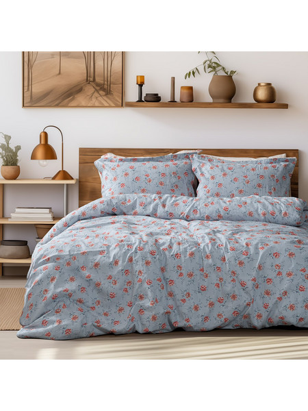 Beauty Home Σετ Πάπλωμα Υπέρδιπλο 220x240 Ivy Γκρι