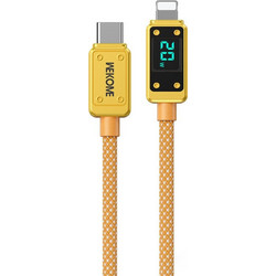 Wekome Vanguard Series Braided USB-C to Lightning Cable 20W 1m Golden WDC-08