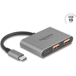 DeLOCK Port USB Hub 10 Gbps Grey