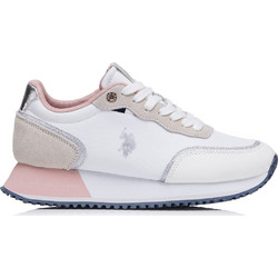 U.S. Polo Assn. Γυναικεία Sneakers Λευκά Εκρού SACHA007