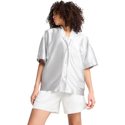 Puma Jer-She Baseball Jersey Γυναικείο Αθλητικό T-Shirt Ασημί 630799-01