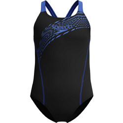 Speedo Medley Logo Medalist Αθλητικό Παιδικό Μαγιό Ολόσωμο για Κορίτσι Μαύρο Μπλε 813458-18373