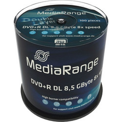 MediaRange MR470 Εγγράψιμα DVD+R 8x Dual Layer 8.5GB Cake Box 100τμχ