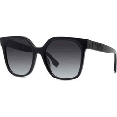Fendi FE40007I 01B Γυναικεία Γυαλιά Ηλίου Τετράγωνα Κοκάλινα Μαύρα με Μαύρο Φακό