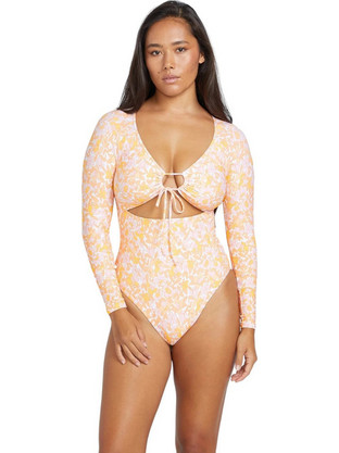 Volcom Ολόσωμο Μαγιό Floral Σομόν O3012404-MEL