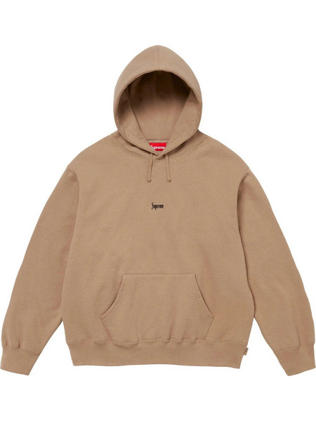 Supreme Micro Logo Ανδρικό Φούτερ με Κουκούλα & Τσέπες Εκρού FW24SW63