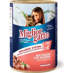 Morando Miglior Gatto Adult Wellness System Chunks with Salmon 405gr