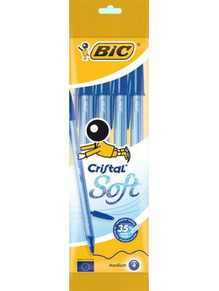 BIC Cristal Soft Στυλό Διαρκείας 1.2mm Μπλε 4τμχ 918527