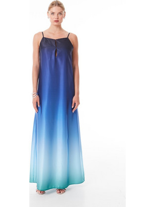 Mind Matter Mind Matter Silvana Maxi Καλοκαιρινό Φόρεμα για Γάμο / Βάπτιση Navy Μπλε MML25-01-07-023