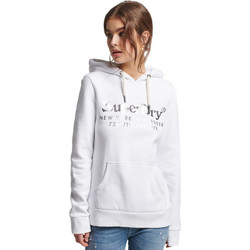 Superdry Γυναικείο Αθλητικό Φούτερ με Κουκούλα Λευκό W2011430A-01C