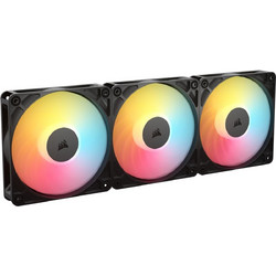 Corsair RS120 Reverse Case Fan 120mm RGB με Σύνδεση 3-Pin 4-Pin PWM 3τμχ Black