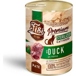 FISI Premium Adult Sterilised Pate with Duck 400gr