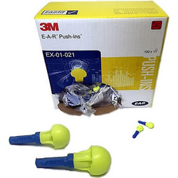 3M E-A-R Push-Ins Ωτοασπίδες 2τμχ Κίτρινες Μπλε