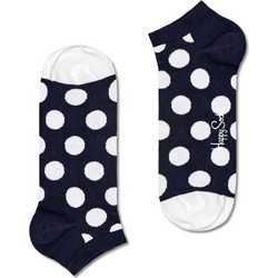 Happy Socks Big Dot Βαμβακερές Γυναικείες Κάλτσες Κοντές Λευκές Μαύρες BDO05-6500