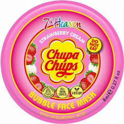 7th Heaven Chupa Chups Strawberry Cream Bubble Κρεμώδης Μάσκα Προσώπου για Ενυδάτωση με Υαλουρονικό 8ml