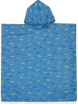Nef-Nef Fish Team Παιδικό Πόντσο Θαλάσσης Microfiber Μπλε 65x65cm