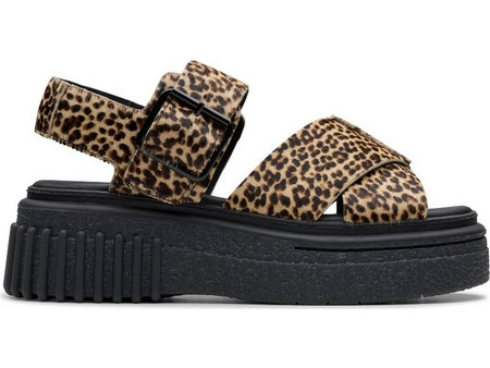Clarks Evamar Wish Καλοκαιρινές Γυναικείες Πλατφόρμες Χαμηλές Καφέ 26182050