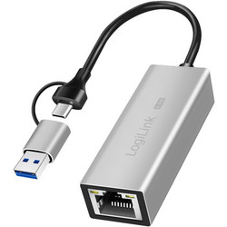 LogiLink UA0422 Ενσύρματος Ethernet USB-C Αντάπτορας Δικτύου 2.5Gbps