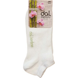 Dal Bamboo Γυναικείες Κάλτσες Κοντές Λευκές 604
