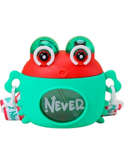 Frog Παιδικό Παγούρι Πλαστικό με Καλαμάκι Πράσινο 600ml